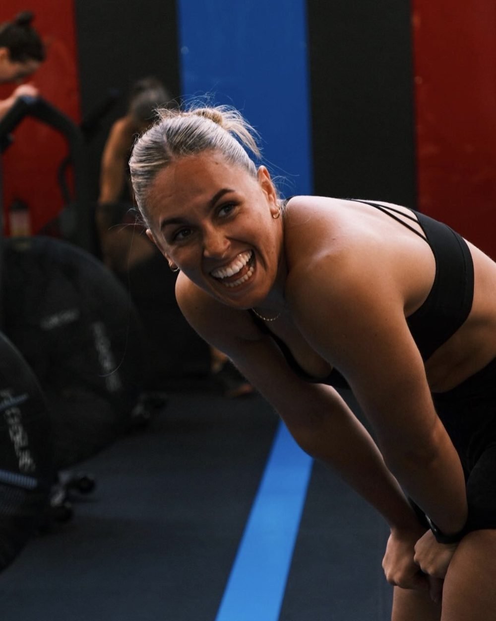 Niamh Broad smiling during a training session